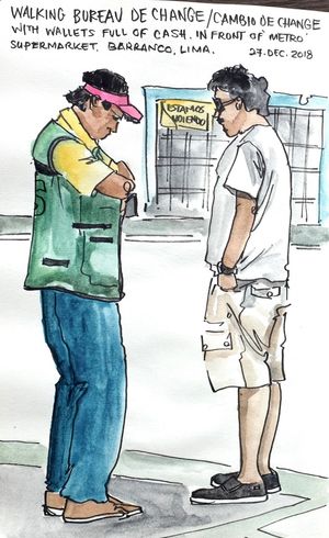 Walking bureau de change