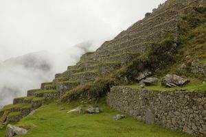 Terrace at Machu Picchu from a distance