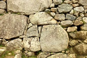 Terrace at Machu Picchu, close up 2