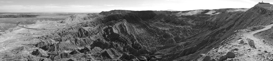 B&W panorama of Atacama