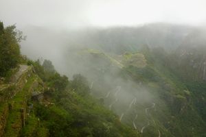 View (of rain) from Intipunku