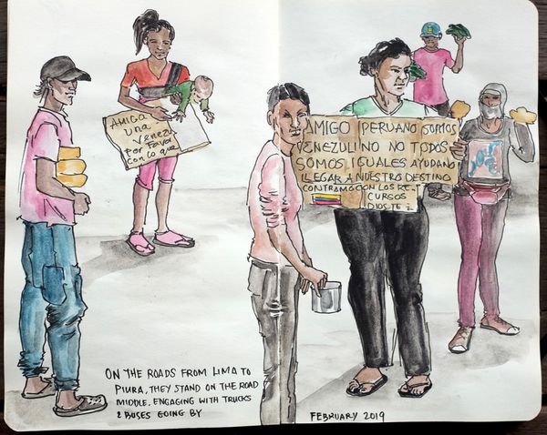 Sketch of Venezuelans
